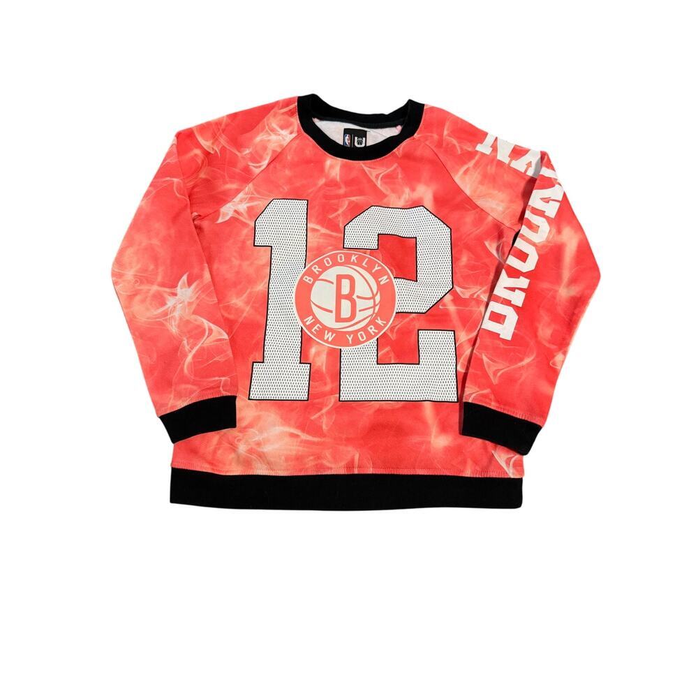 Jordan Size Medium Shirt Brooklyn New York Basketball Long Sleeve‎ Crew Neck